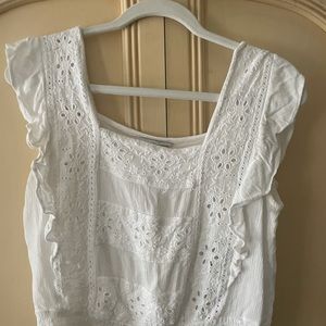 White eyelet cropped top!